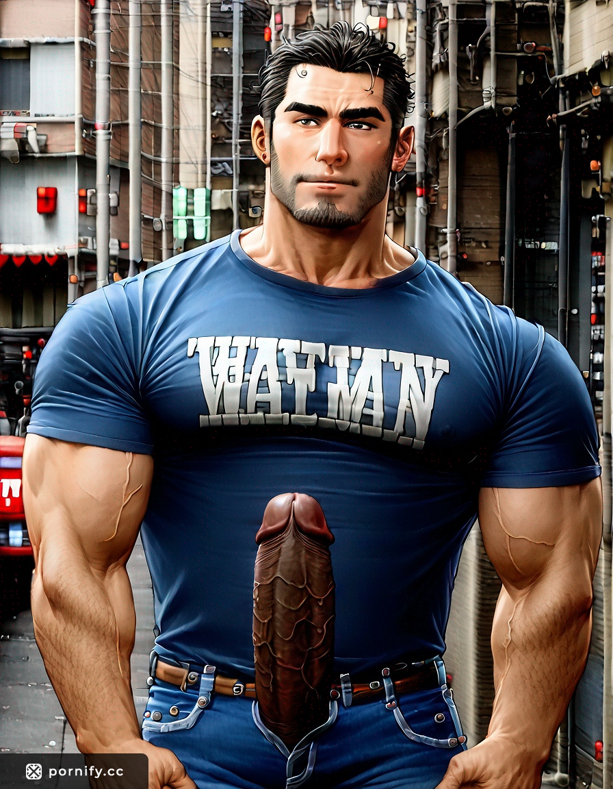 Muscular DILF in Jeans & T-Shirt - Huge Cock Reveal 💪🔥