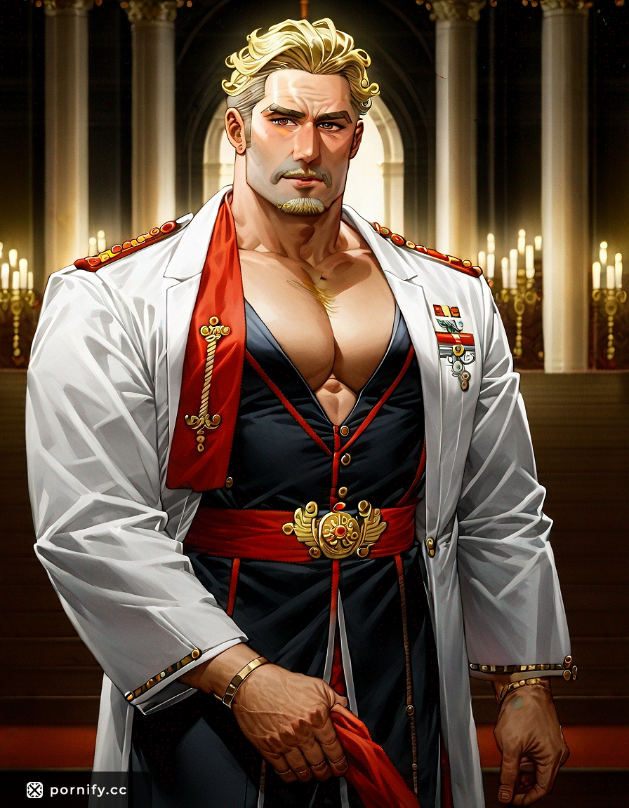Chubby Blonde DILF Prince - AI Anime Art 👑🤴