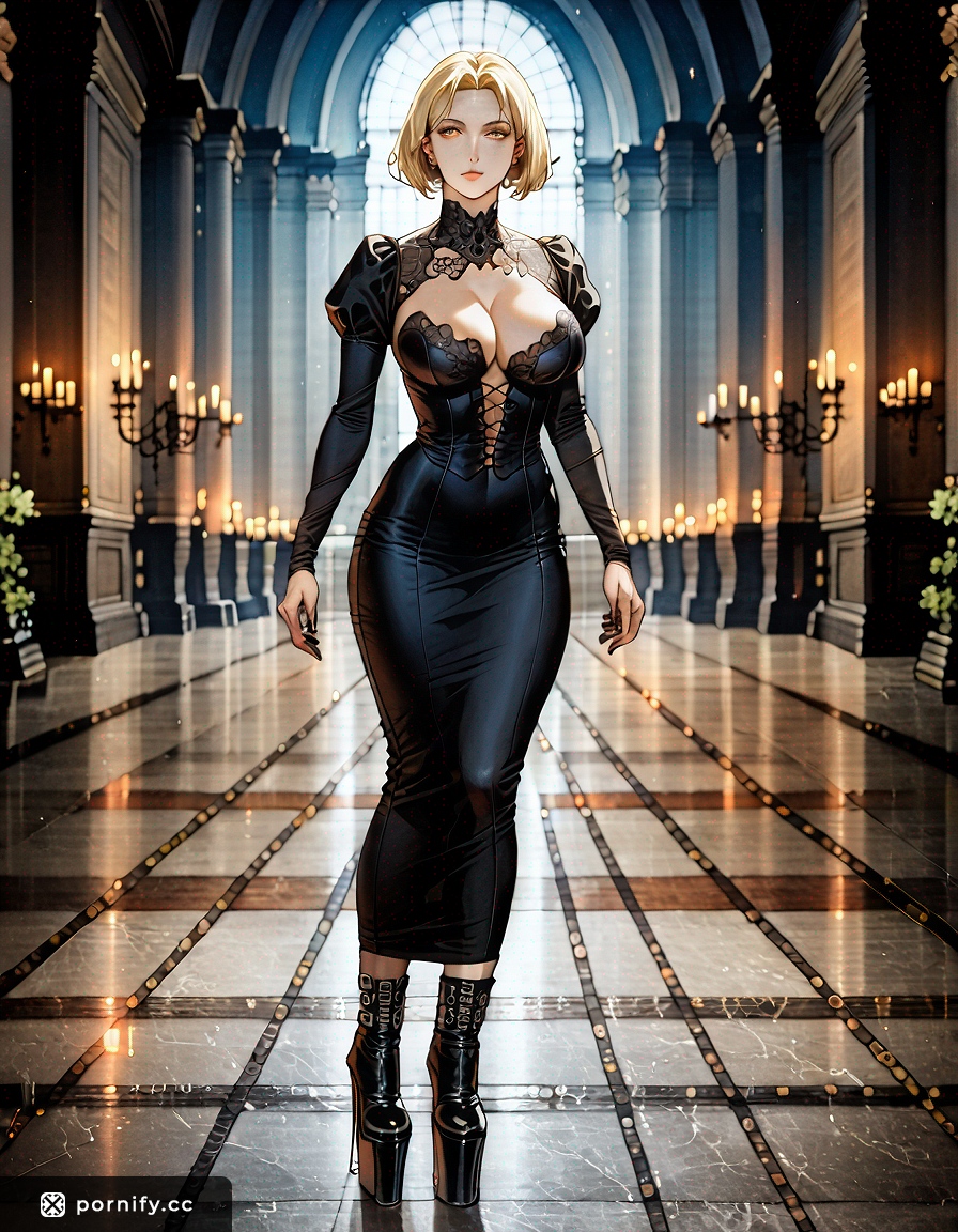 Goth Blonde Shirt Lift - Big Breasts Bedroom Pose 🖤👙🔥