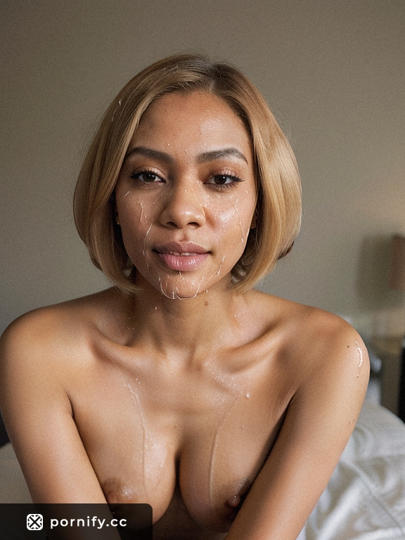 Ebony Teen Cumshot - Blonde Bob Haircut 💦