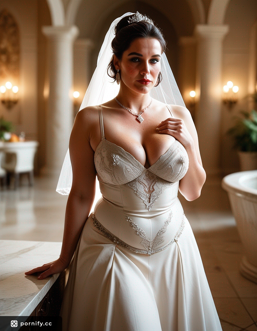 Chubby MILF in Wedding Dress 🖤🍰
