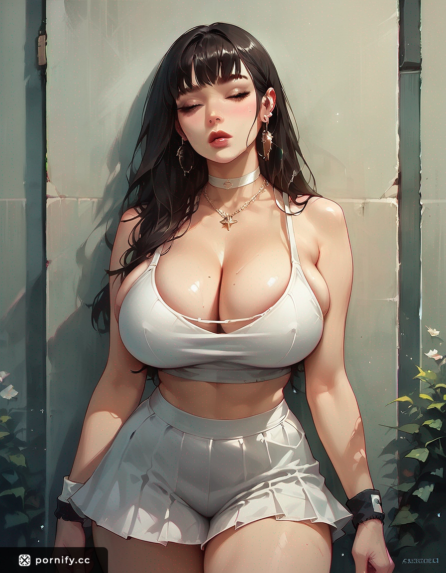 Curvy Brunette Tennis Shirt Lift 🔥🎾