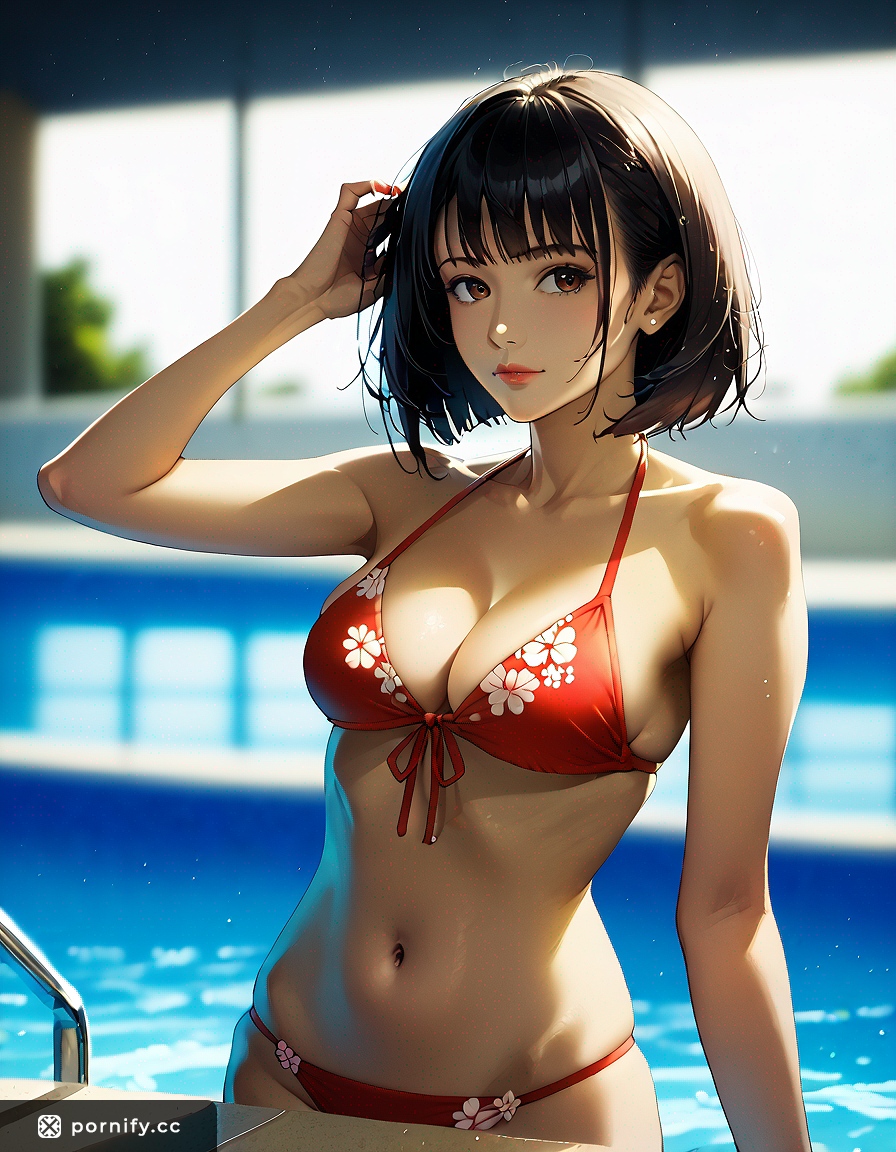 Asian Bikini Beauty 🌊✨ Anime Poolside
