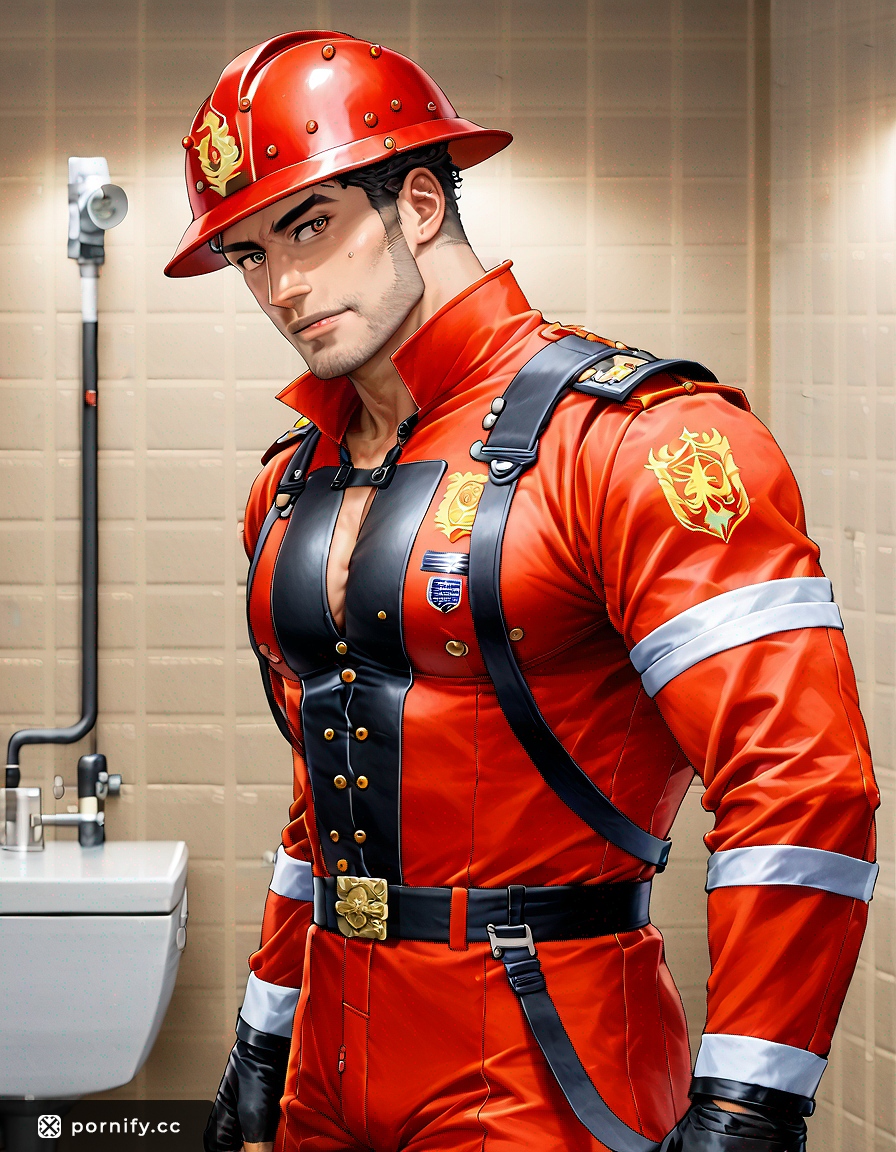 🍽️ Playful Police DILF Eating - Anime Studio Pose