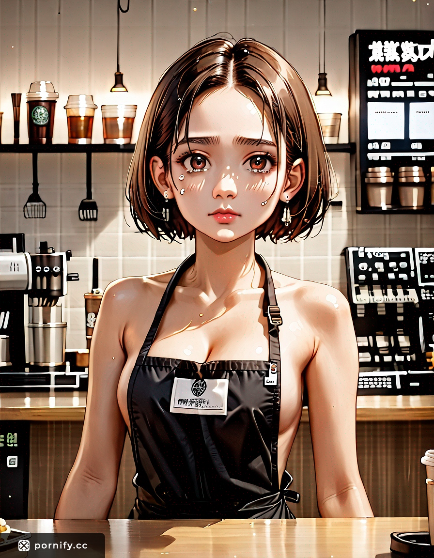 Anime Barista Bob Cut - Sexy Front View