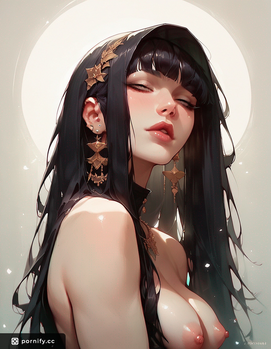 Curvy Hentai Babe with Black Hair & Bangs 🌶️