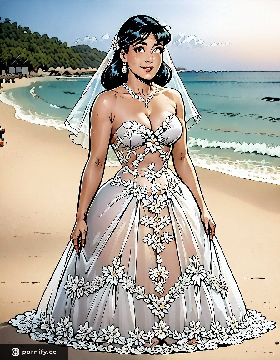 Bridal Beach Beauty - Hispanic MILF in Wedding Dress 🌊💍💪