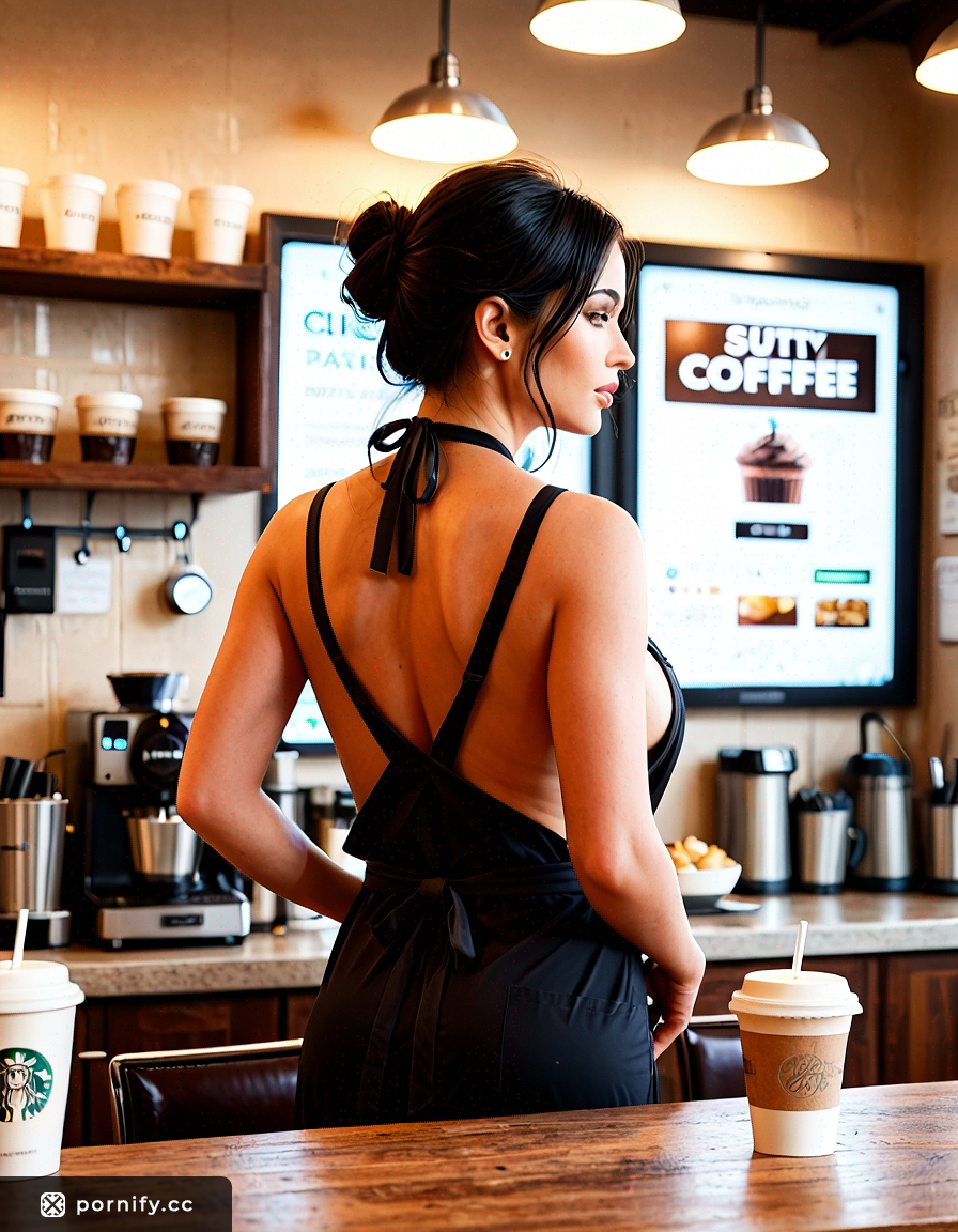 Curvy Barista Back View in 3D 🔥🍑