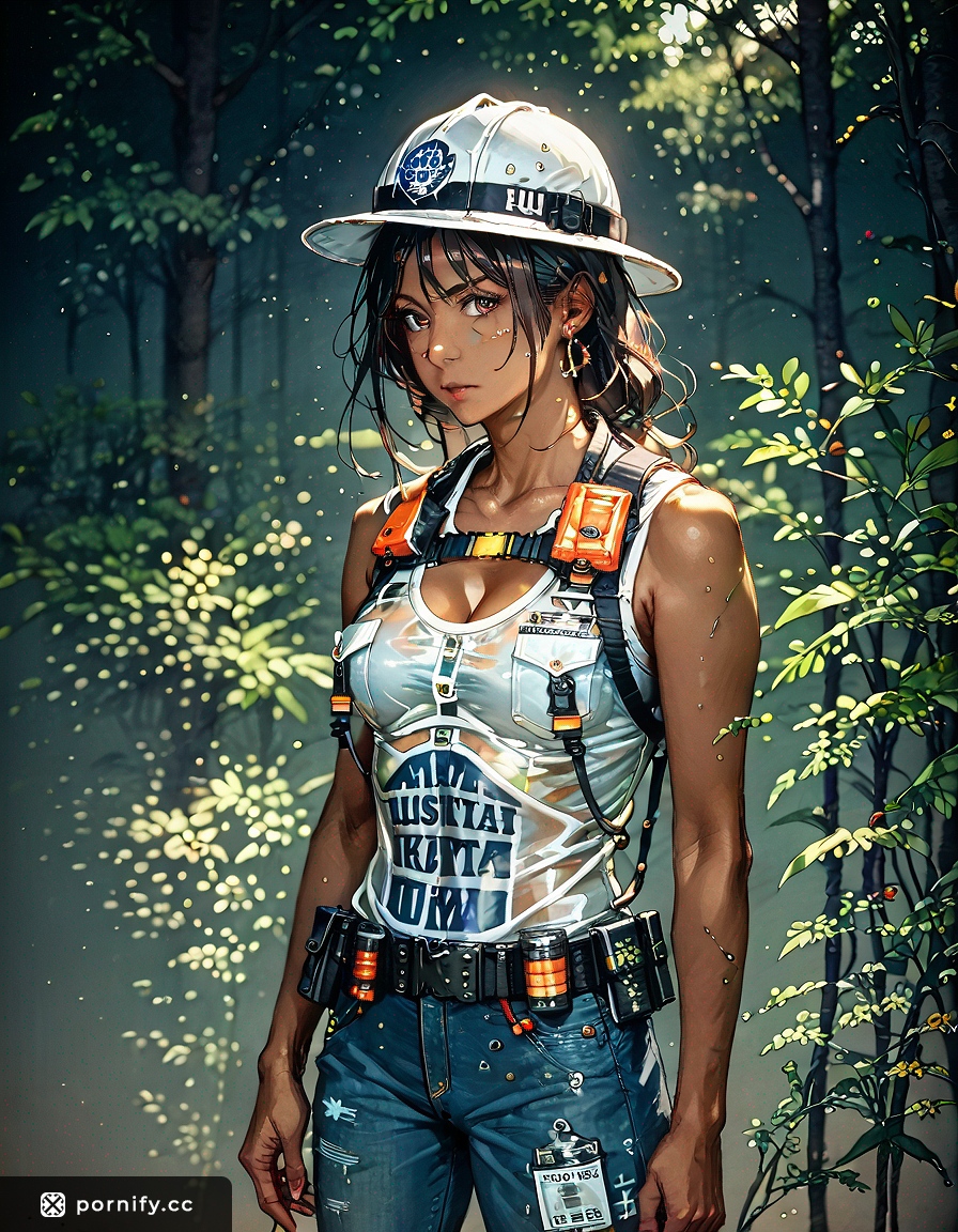 Anime Ebony Construction Worker - Sexy Back View 👷🏿‍♀️🎨