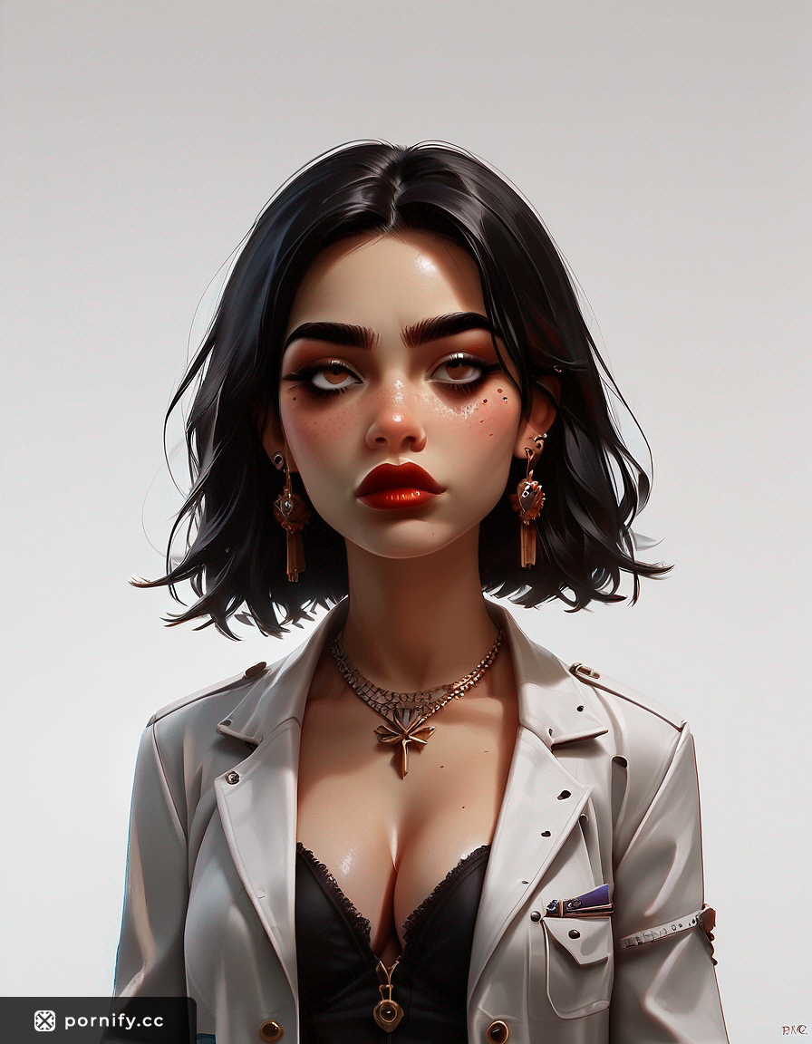Hispanic Hentai Freckled Beauty in Lab Coat 🧪👩‍🔬
