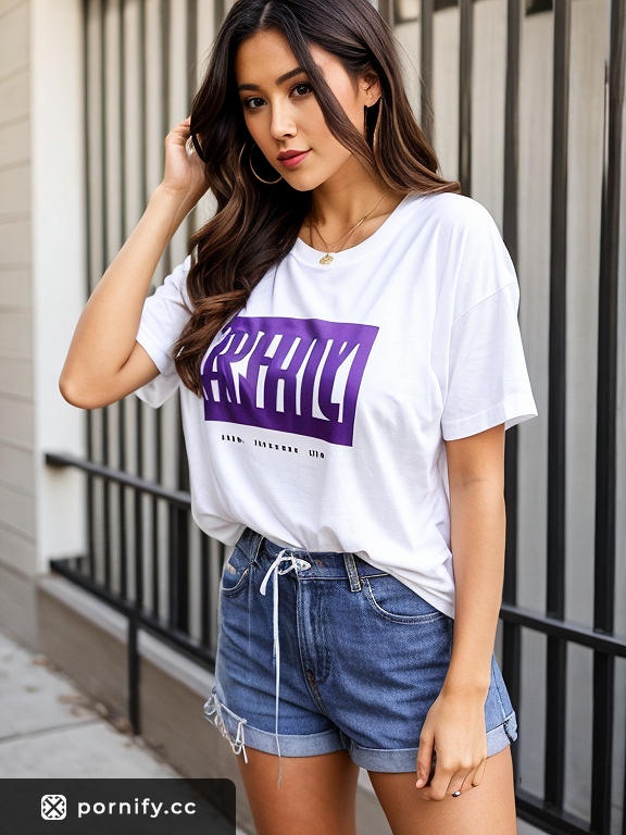 Fit Babe Back View in Oversized Shirt 💜🔥