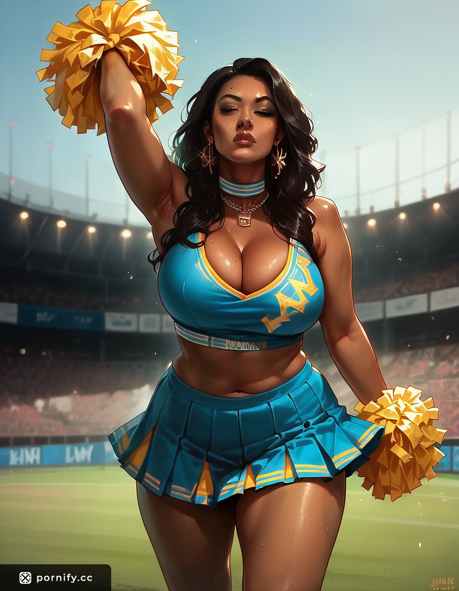 Ebony MILF Cheerleader Outfit 🖤🔥