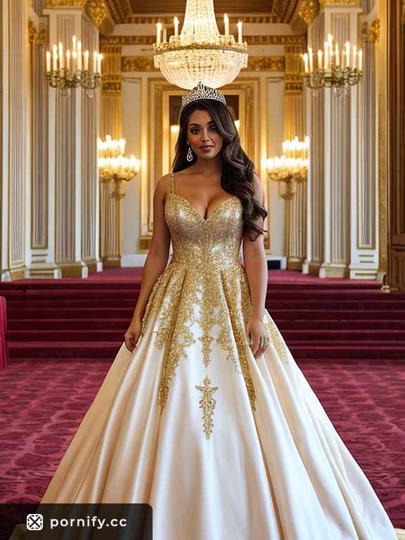 Busty Medieval Princess in Dress 👑✨