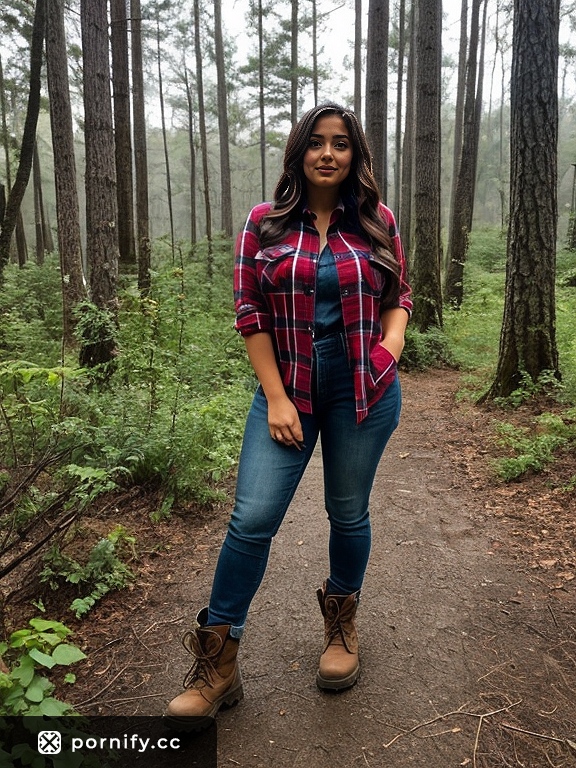 Hispanic Lumberjack Babe with Big Boobs 🔥
