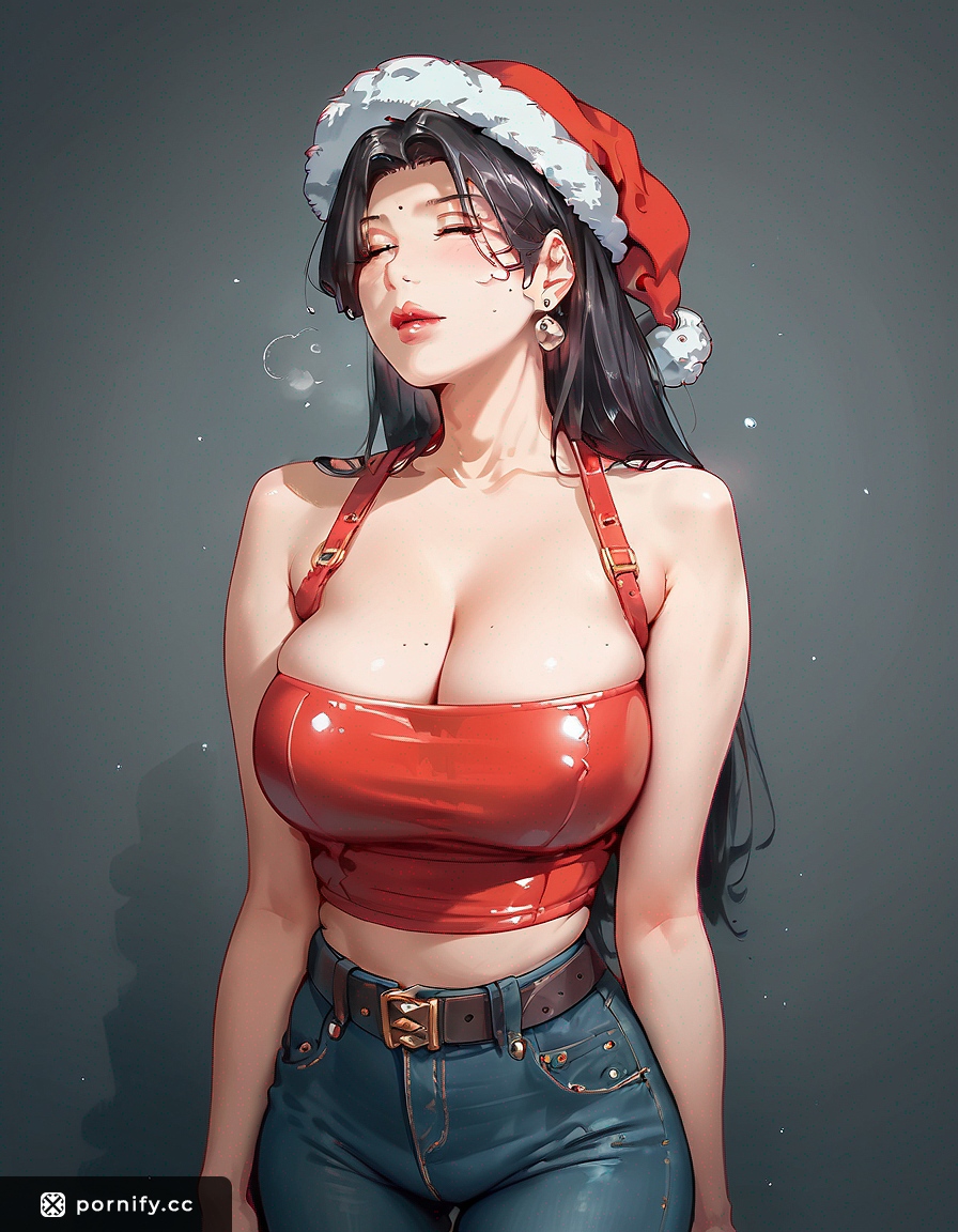 Christmas Construction MILF - Asian Big Boobs Food Tease 🎄👷‍♀️🍑