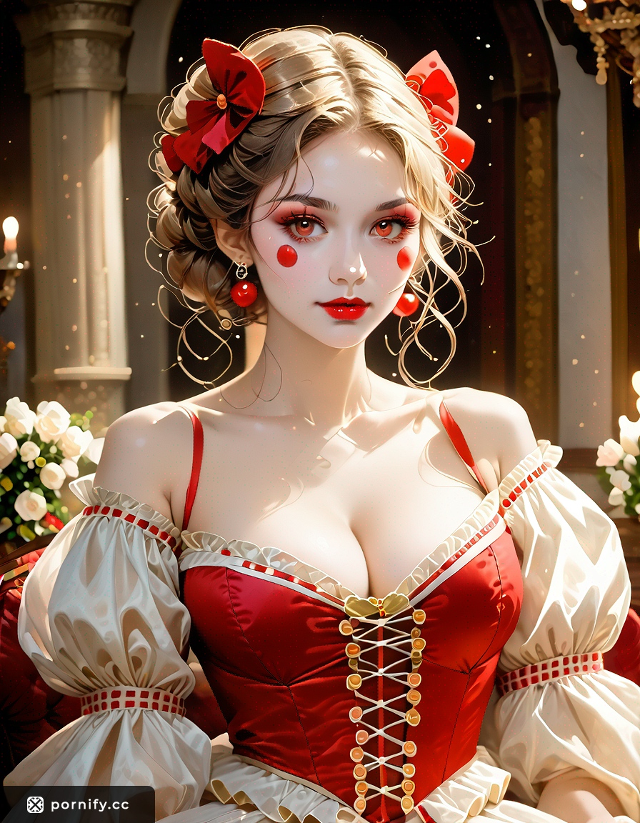 🤡 Anime Clown Girl Back View - Medium Breasts
