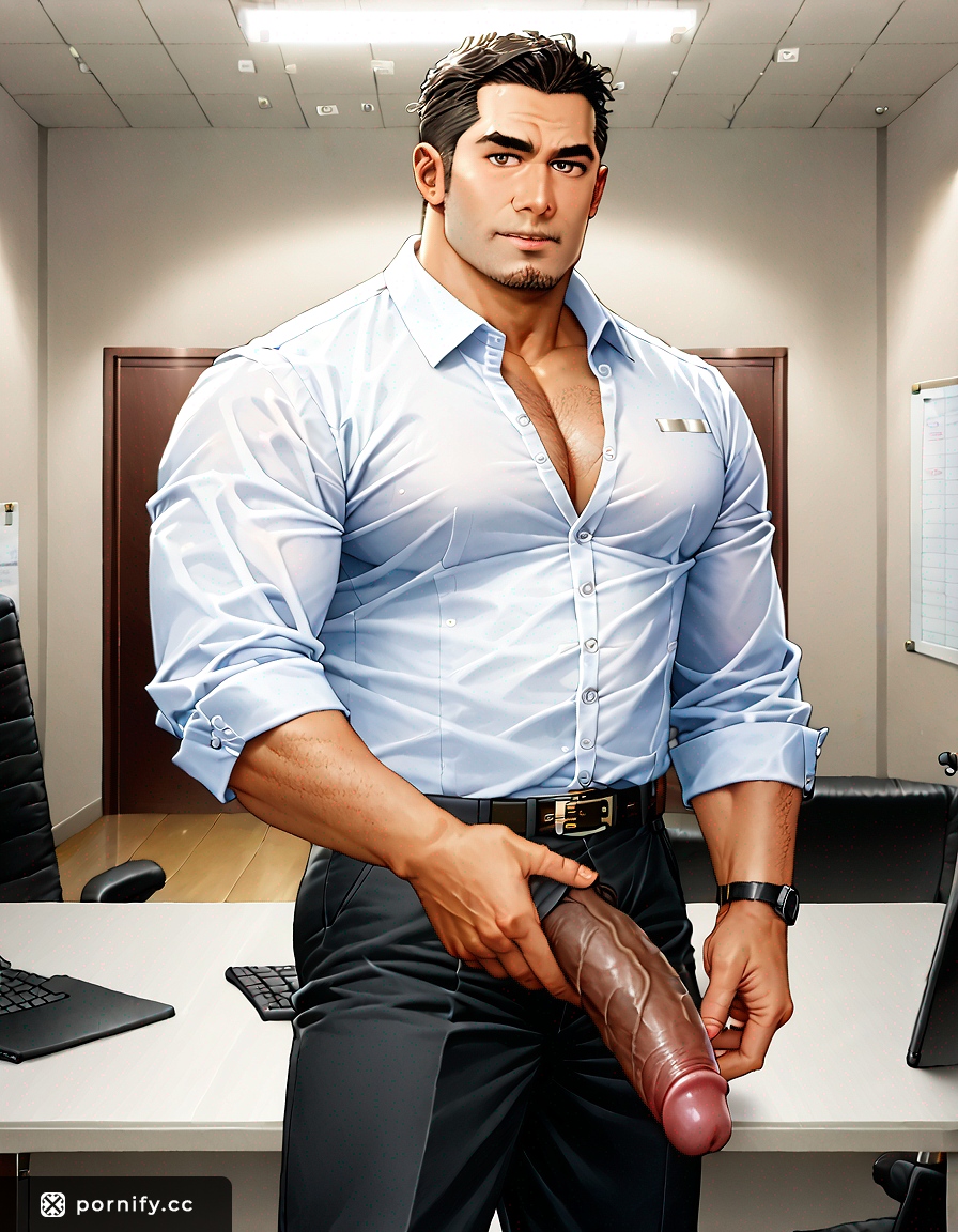 Anime Cowgirl in Suit - Muscular Brunette Pose 🏋️‍♂️👔