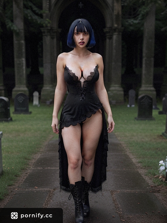 Goth Bob Haircut Fair Skin Beauty 🔥🖤