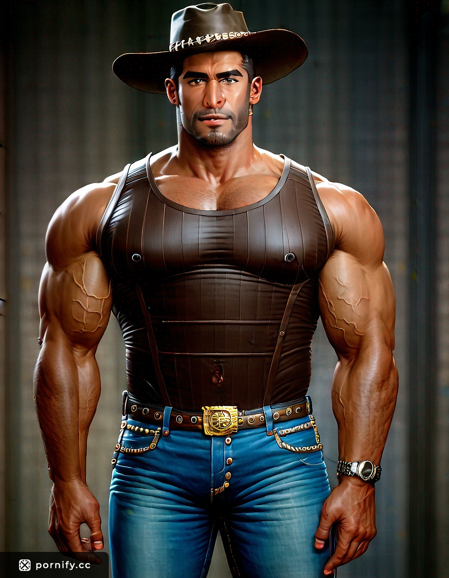 Muscular Ebony Cowboy DILF in Bedroom 🤠🔥