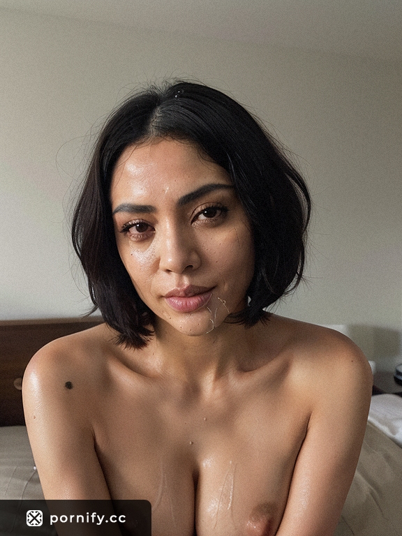 Hispanic Bob Haircut Cumshot - Bedroom Scene 💦🛏️