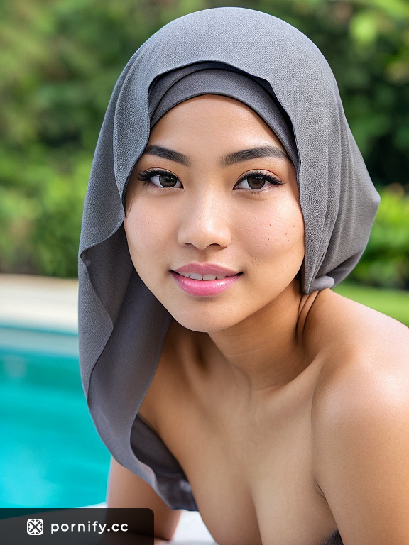 Sultry Teen Filipino Muslim Girl in Hijab Posing with Feet - Nude Photos