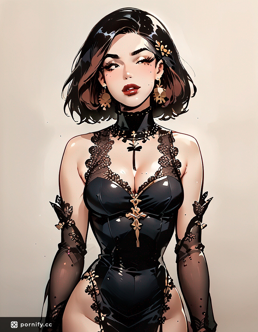 Curvy Brunette in Poncho - Hentai Art 🎨🔥