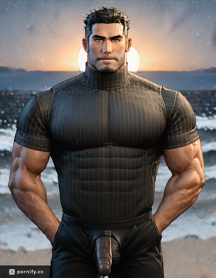 Hardcore Hip-Hop Muscle Hunk at Beach 🌊💪🔥