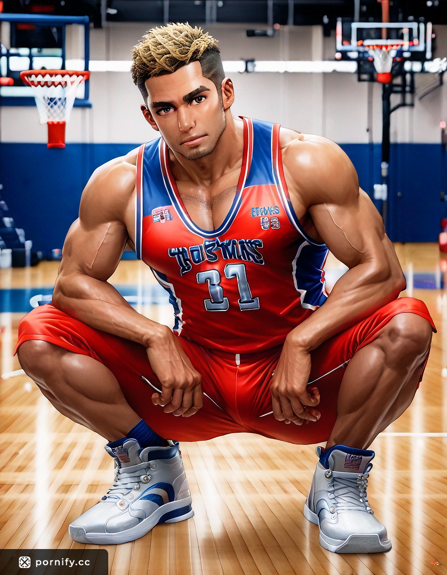 🏀 Muscular Blonde Hispanic Hunk - Bedroom Scene 🔥💪