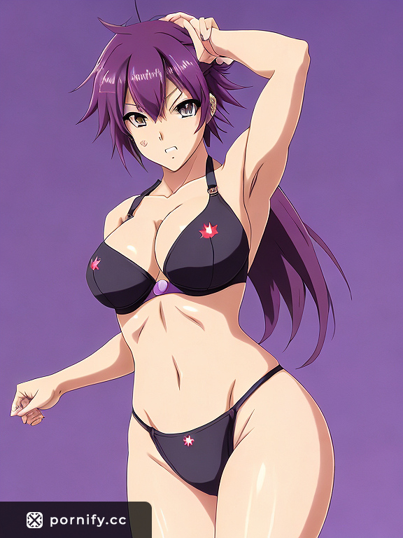 Purple-Haired Teen Canadian Anime Fit Jumping Office Worker Giving Angry Handjob with Green Eyes and Bikini-Line Pussy Haircut in Front View with Square Face Shape and Soft-Arch Eyebrows and Fat Thickness - 50mm Camera Lens