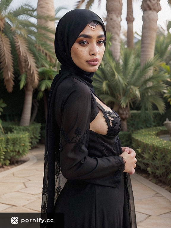 Hijab Beauty Back View 🌸 Freckles & Black Hair