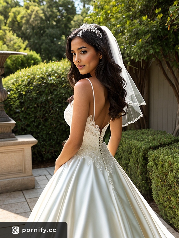 Hispanic Bride Back View 👰🏽‍♀️✨