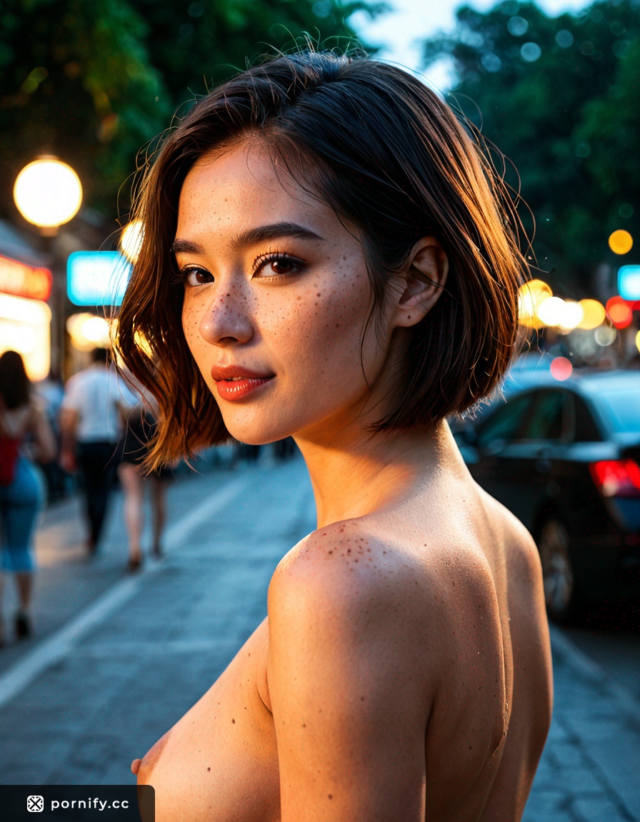 Curvy Asian Teen 🌸 Short Hair Brunette 🔥