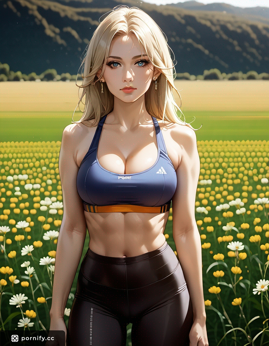Blonde Anime Girl in Yoga Outfit 💛🧘‍♀️✨