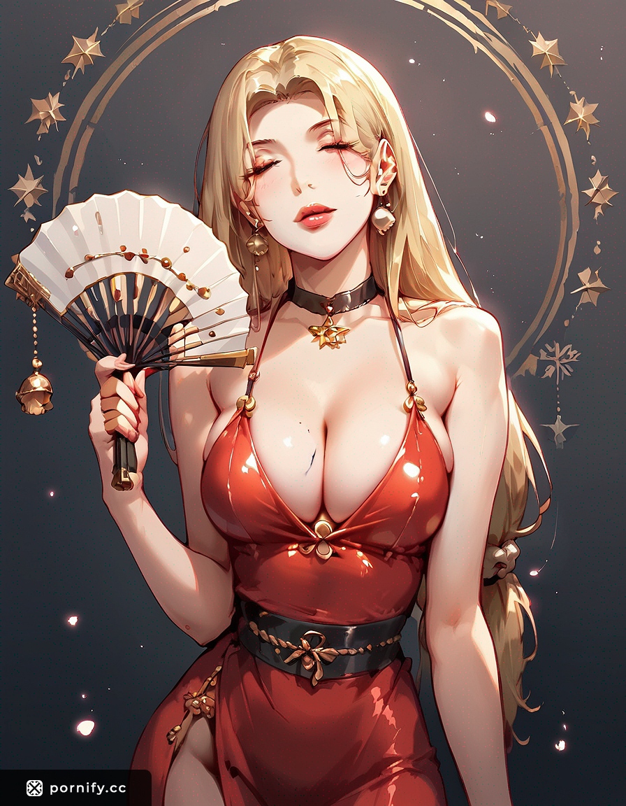 🎄 Blonde Asian Carnival Back View