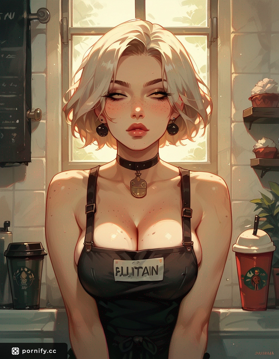 Barista Shirtlift Tease 👩‍💼🔥