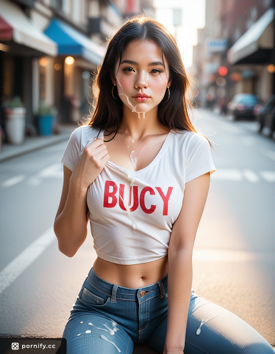 Asian Slim Girl Back View Cumshot - Casual Sexy Pose 🌶️