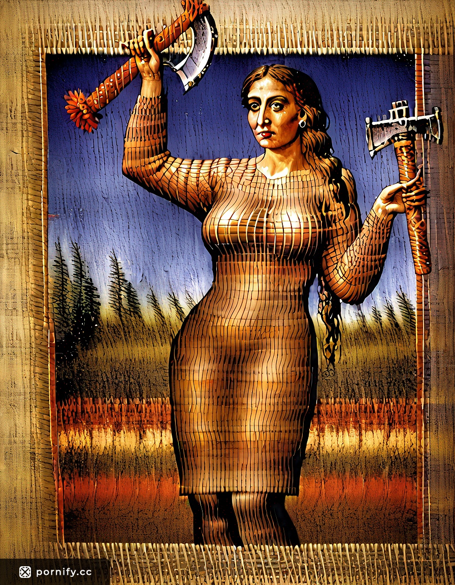 Hispanic Curvy Lumberjack Anime Girl - Back View 🔥