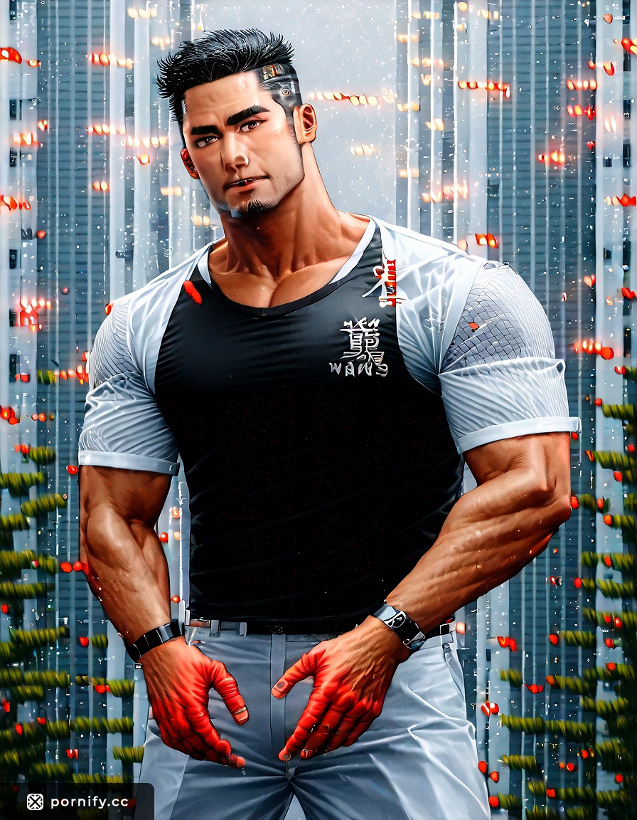 🔥 Anime Hunk in Suit - Muscular Asian Male Smiling