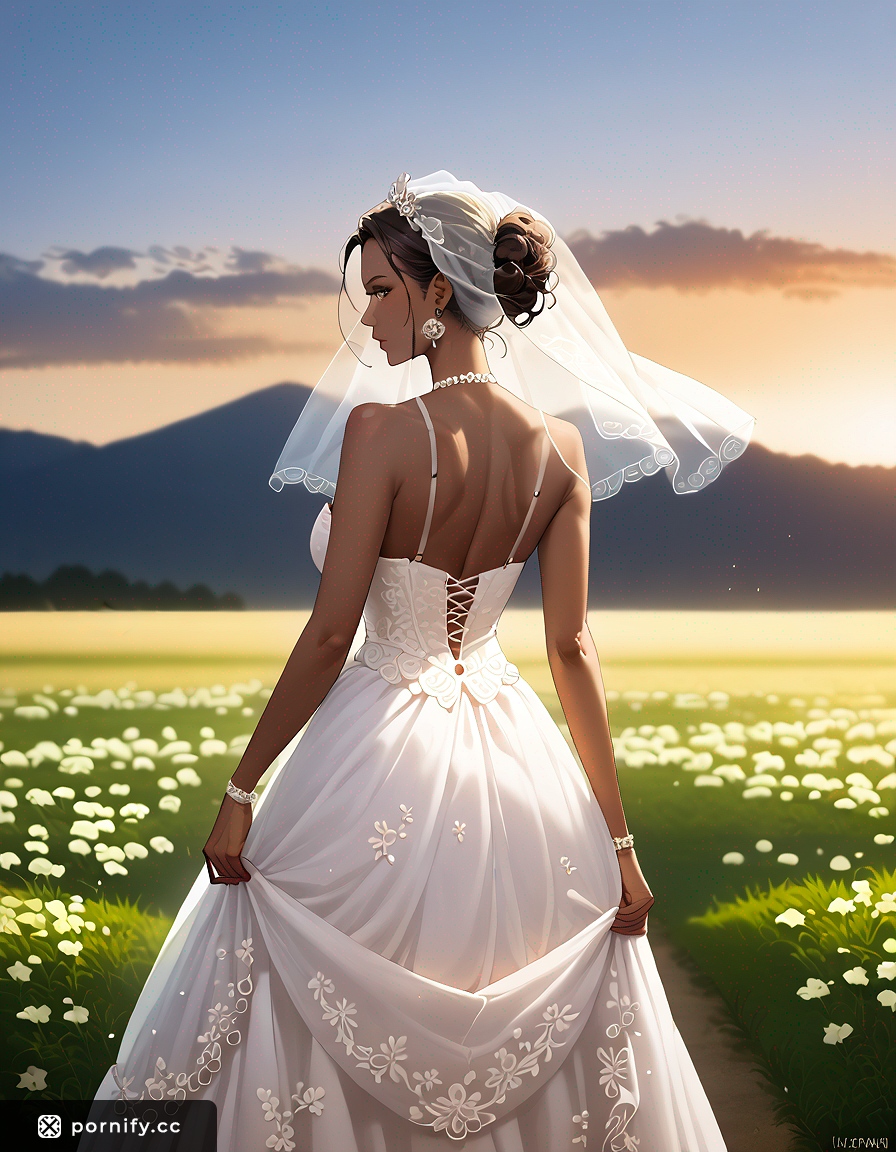 Slim Ebony Wedding Dress Back View 💒👰🏿‍♀️