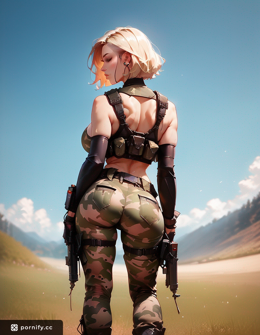 Hentai Military Uniform 🔥 Back View 3D Animation