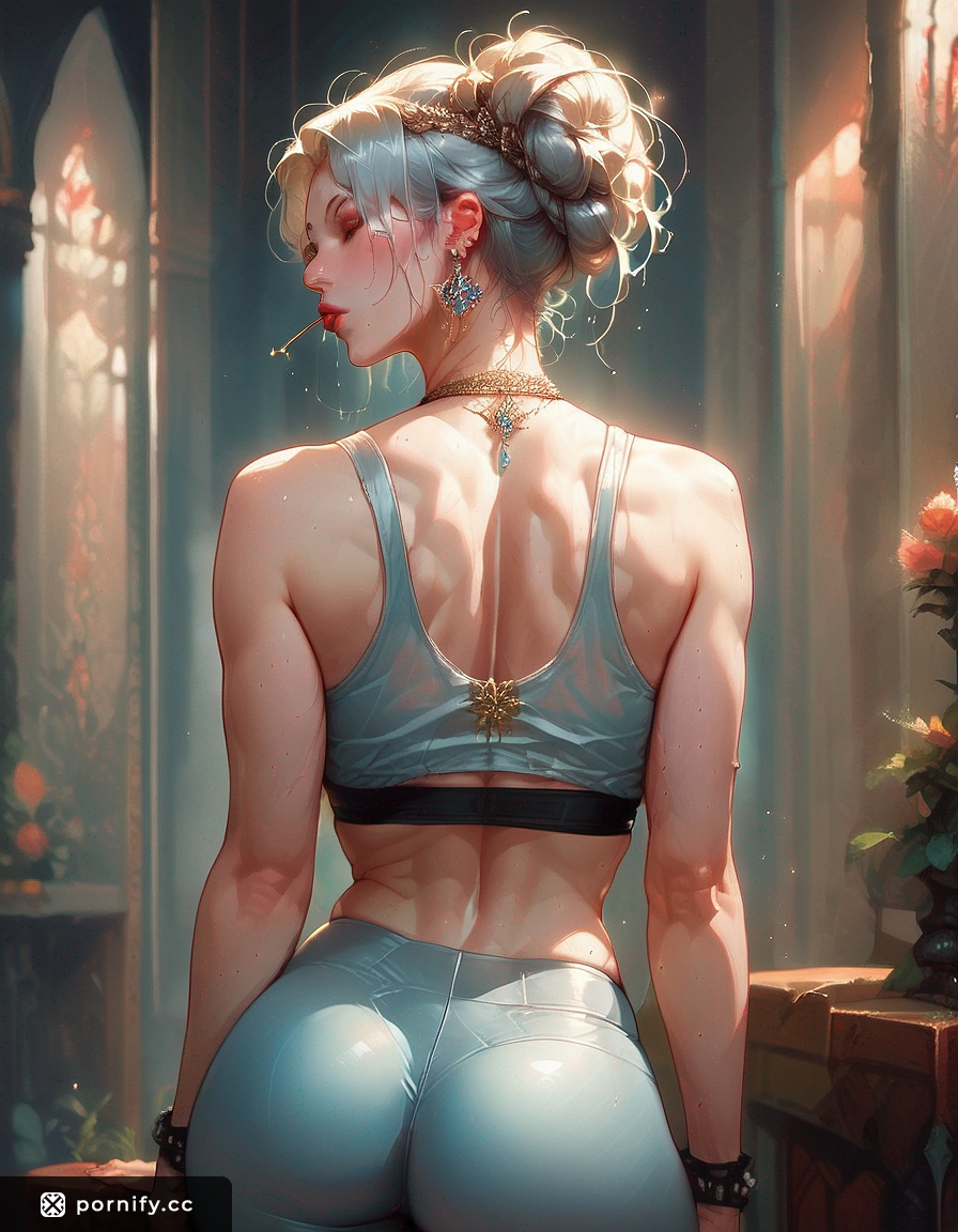Yoga Outfit Back View Food Tease 🍑🍽️