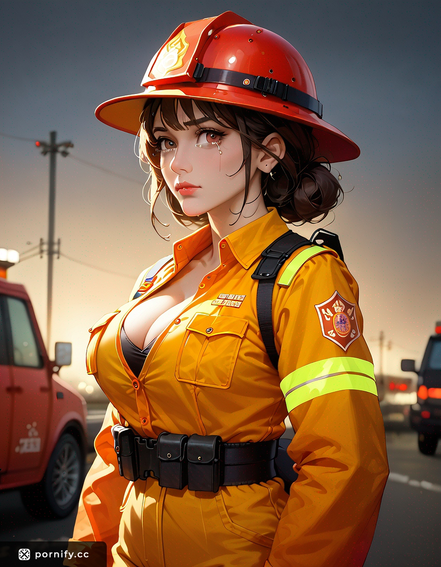 Anime Firefighter Babe Back View 🔥👩‍🚒🍑