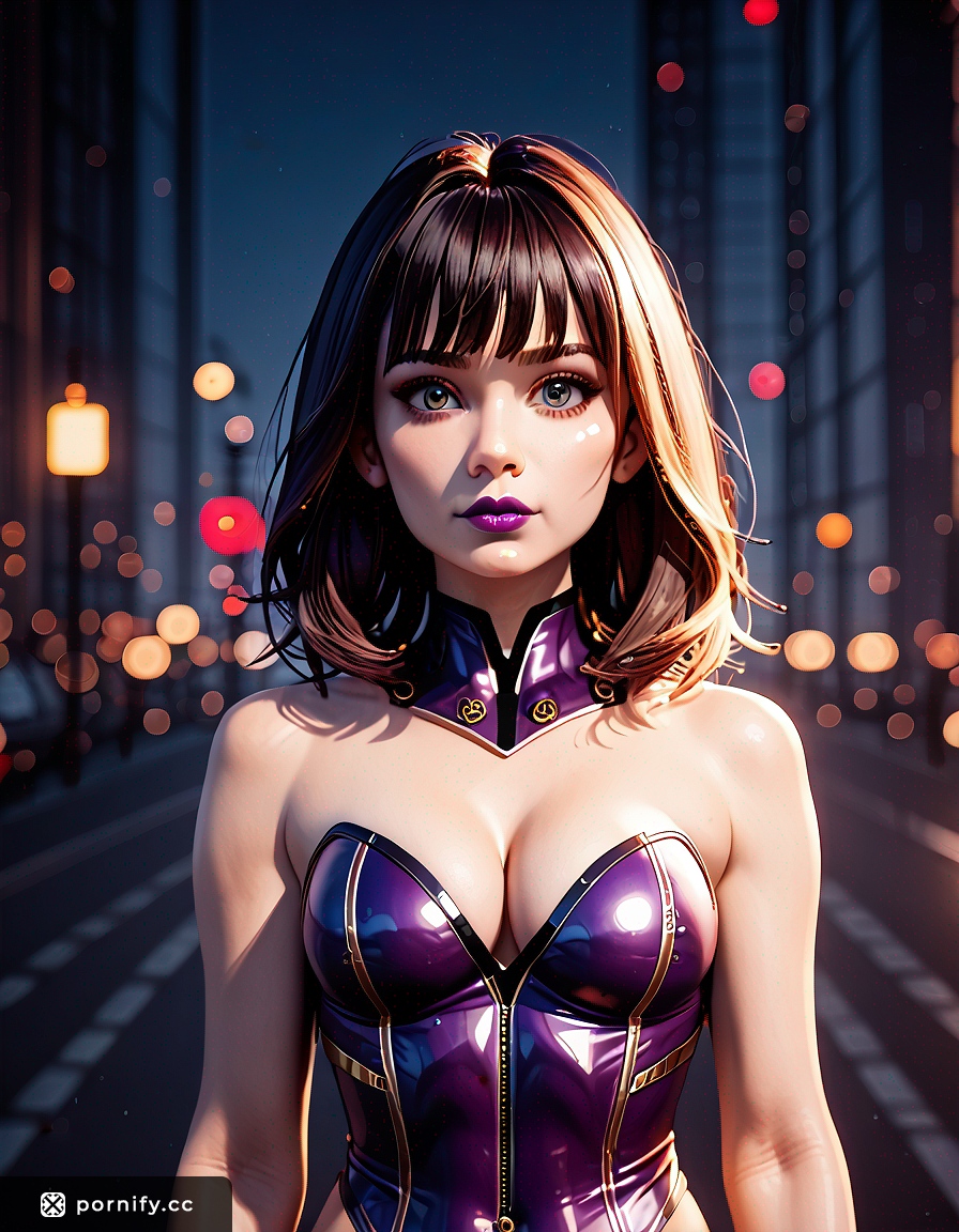 Anime Superhero with Purple Lipstick 💜🦸‍♀️