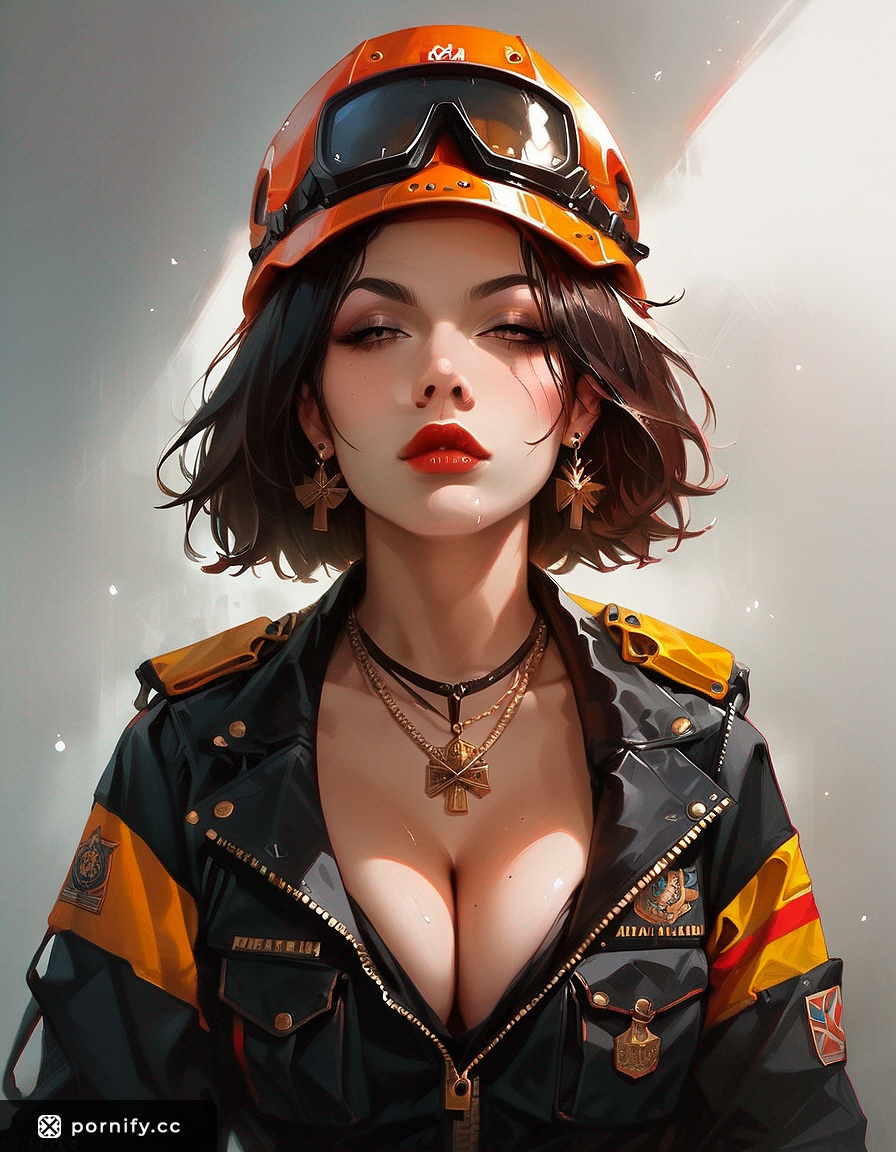 🔥 Ebony Firefighter Brunette - Short Hair Hentai