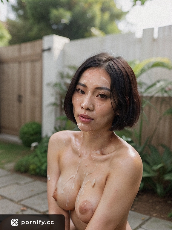 Asian Petite Cumshot - Realistic Outdoor Scene 🌸💦