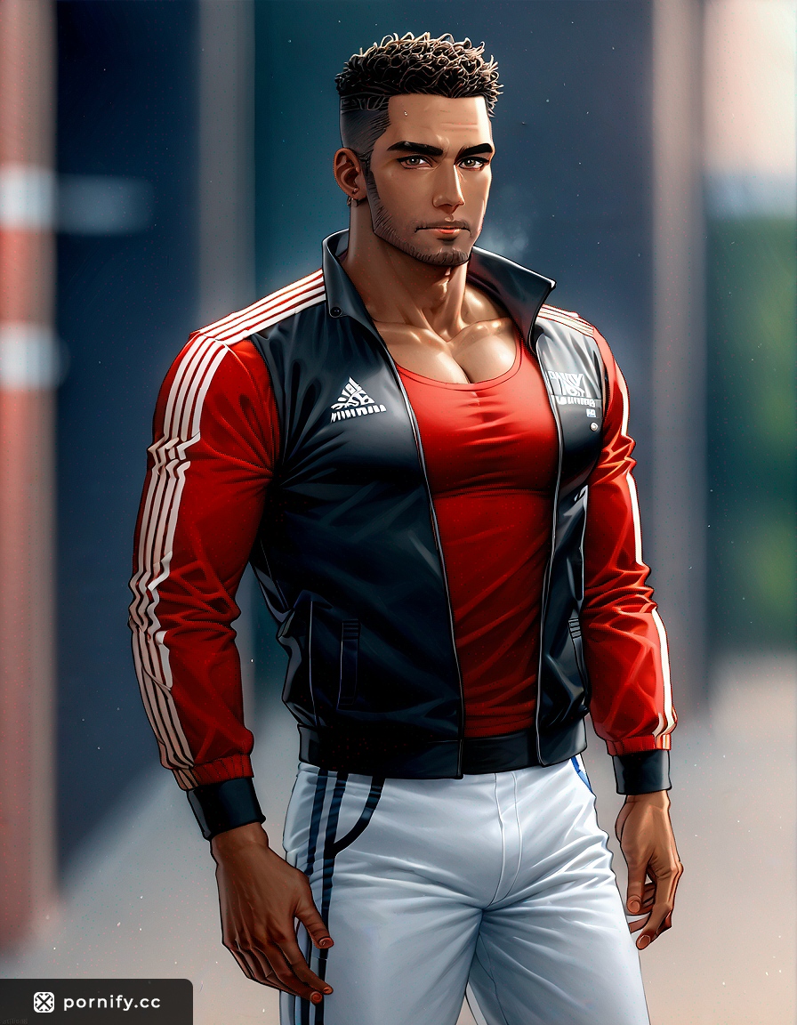 Yoga Guy in Tracksuit - Outdoor Anime Art 🧘‍♂️🌿