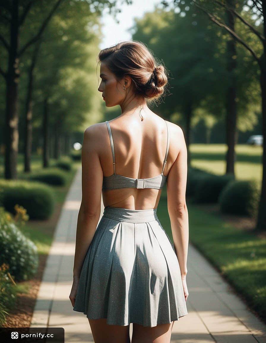 Sexy Back View in Park 🌳👗