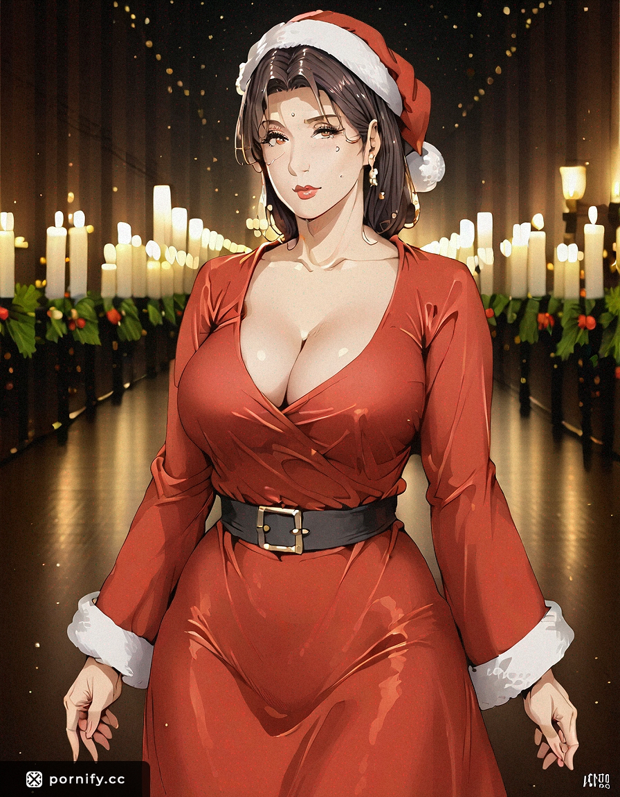 Festive Curvy Brunette in Onesie 🎄🔥