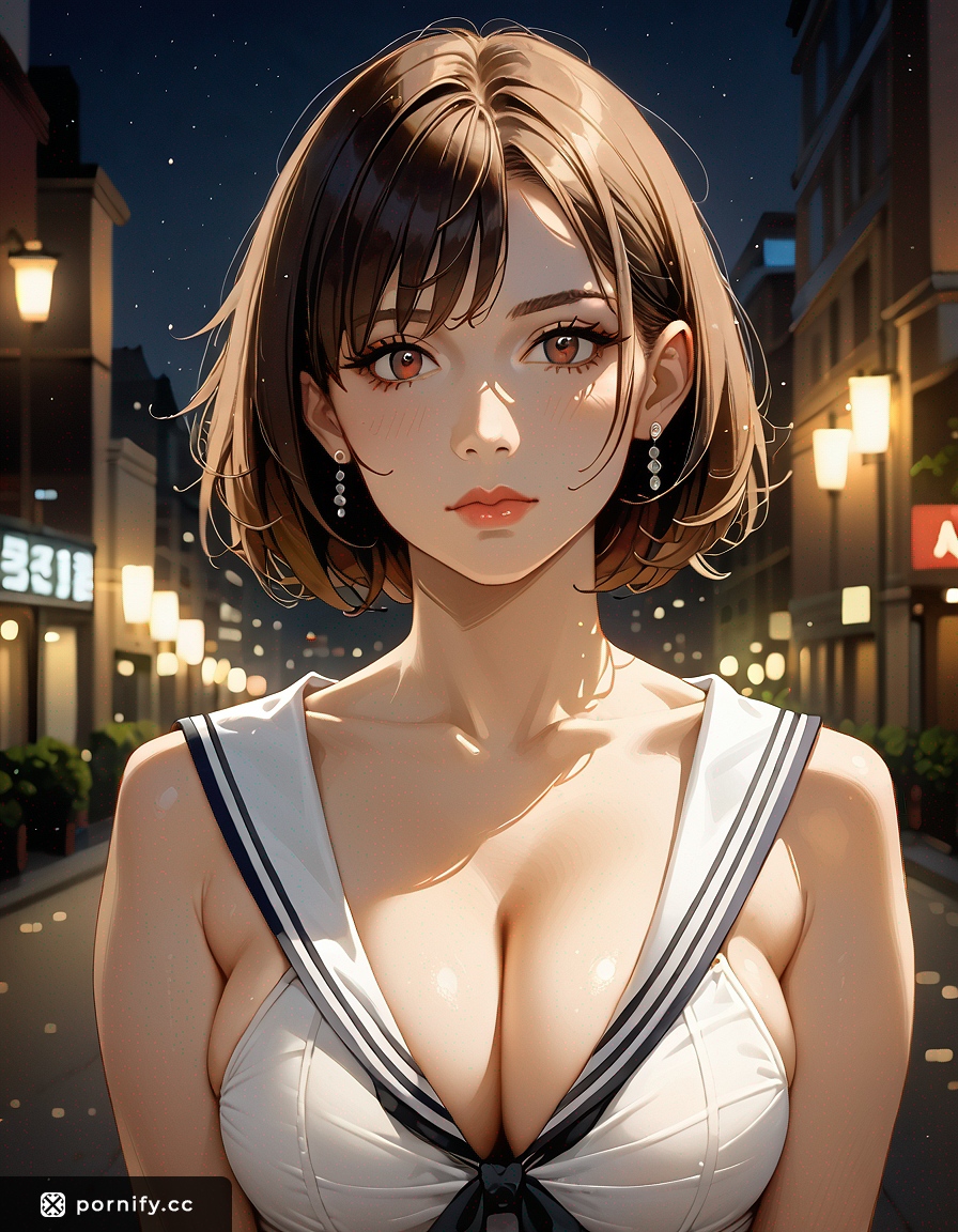 Anime Sailor Girl with Big Breasts - Front View 🌊⚓🔥