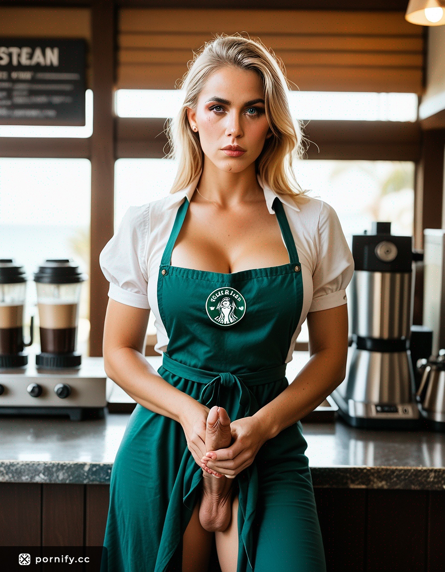 Hispanic Barista Cumshot on Beach 🌊☕️💦